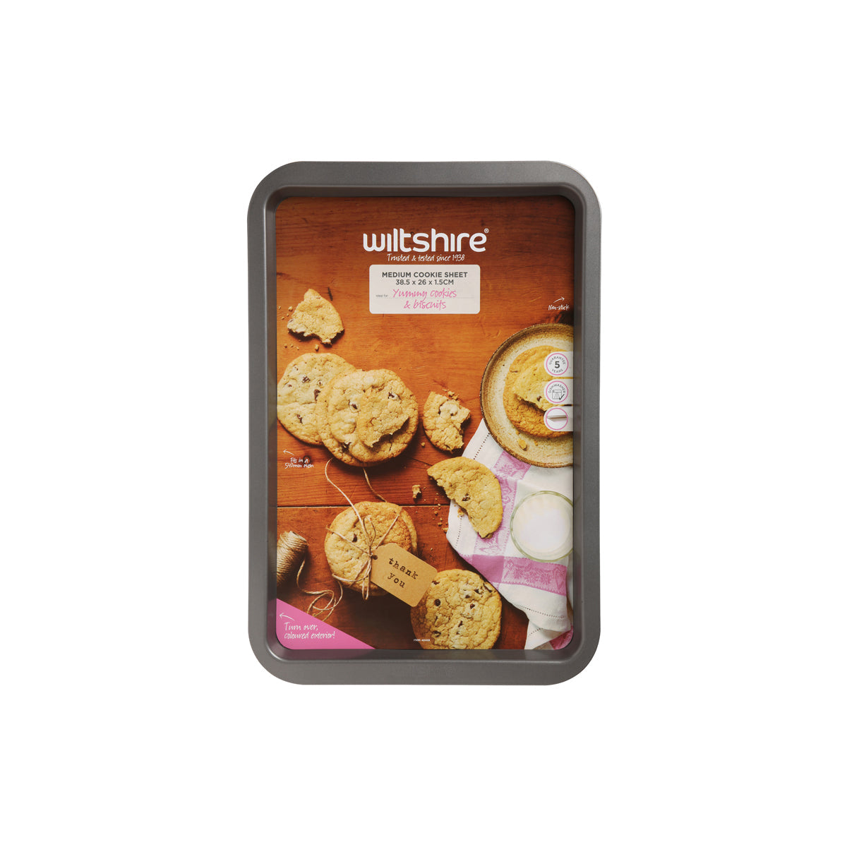 WILTSHIRE BAKING SHEET-TWO TONED 390x260x15mm NON-STICK - Hospitality Connect