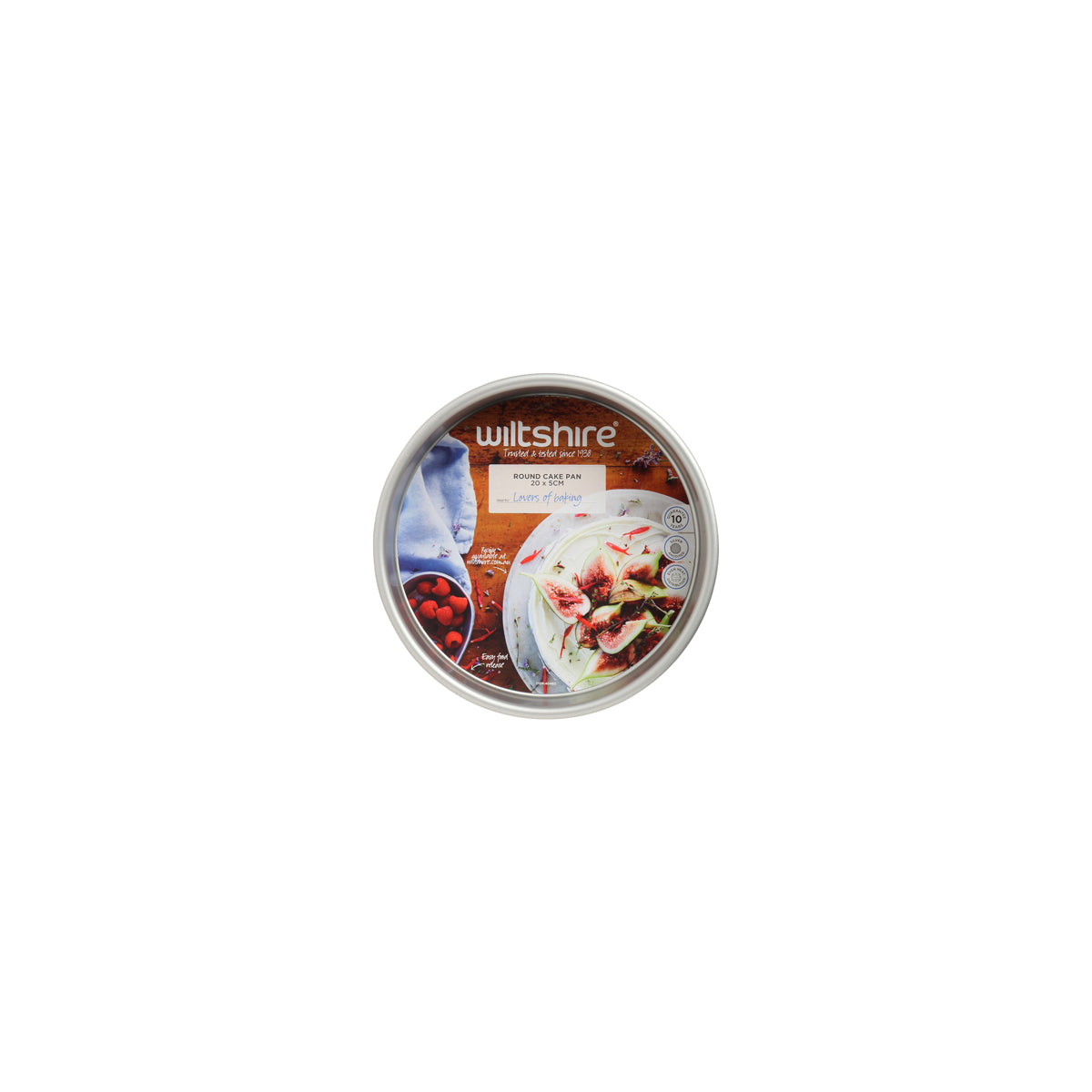 WILTSHIRE CAKE PAN-ROUND SILVER ANODISED 200x50mm - Hospitality Connect