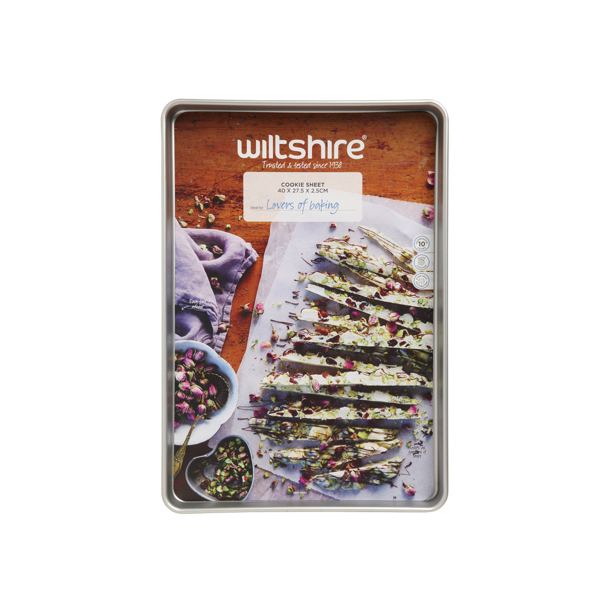 WILTSHIRE BAKING PAN-RECT SILVER ANODISED 400x275x25mm - Hospitality Connect