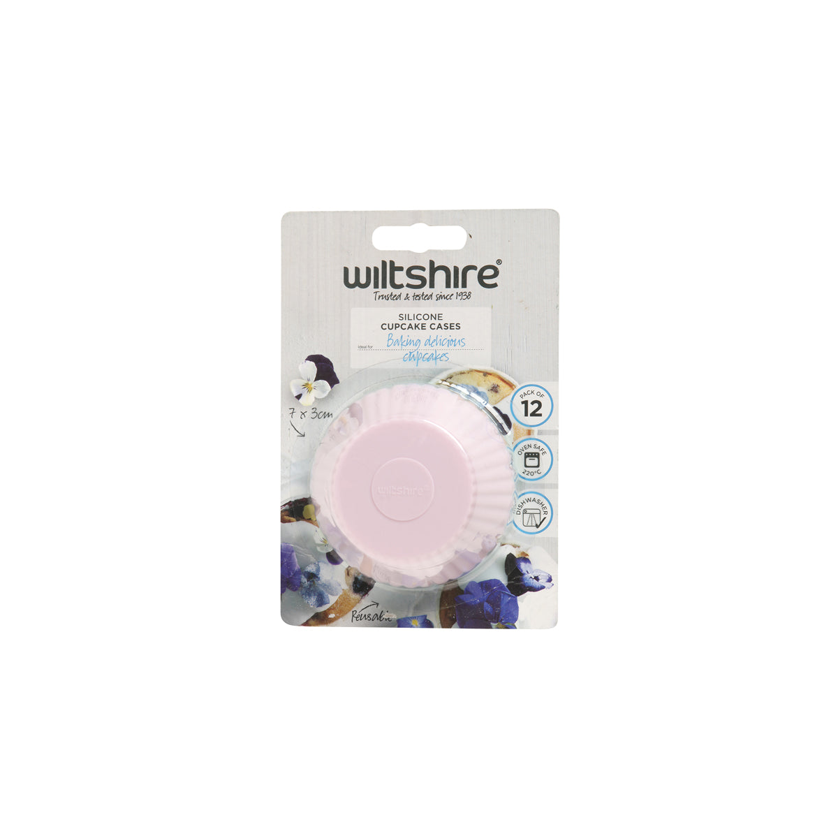 WILTSHIRE CUPCAKE CASES-SILICONE 12PK 70x30mm - Hospitality Connect