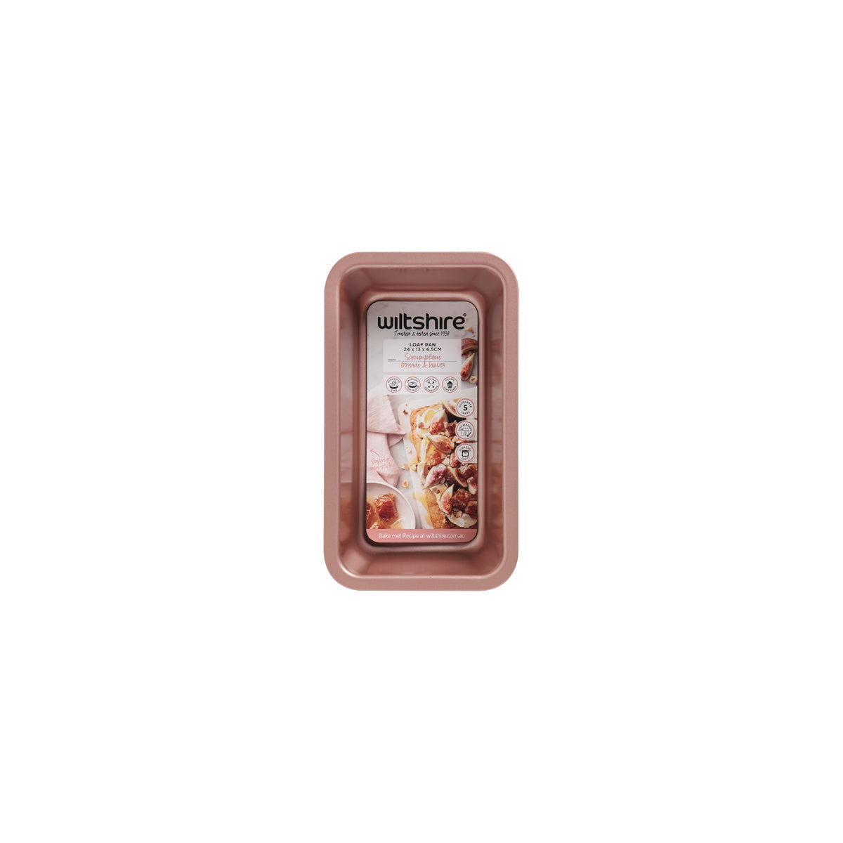 WILTSHIRE LOAF PAN-ROSE GOLD 240x130x65mm NON-STICK - Hospitality Connect