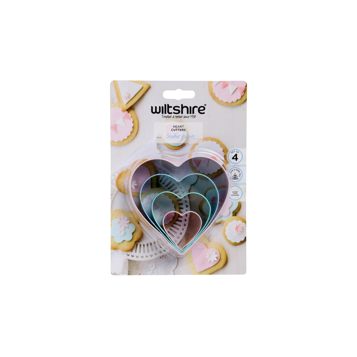 WILTSHIRE HEART CUTTERS 4PC SET - Hospitality Connect