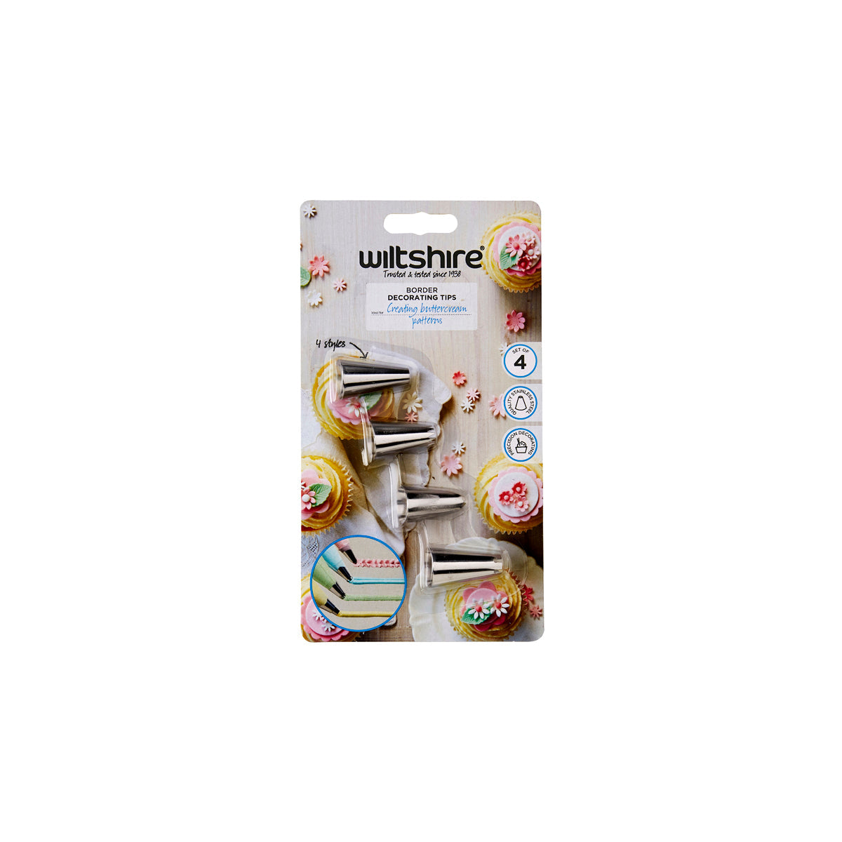 WILTSHIRE BORDER DECORATING TIPS 4PC SET - Hospitality Connect