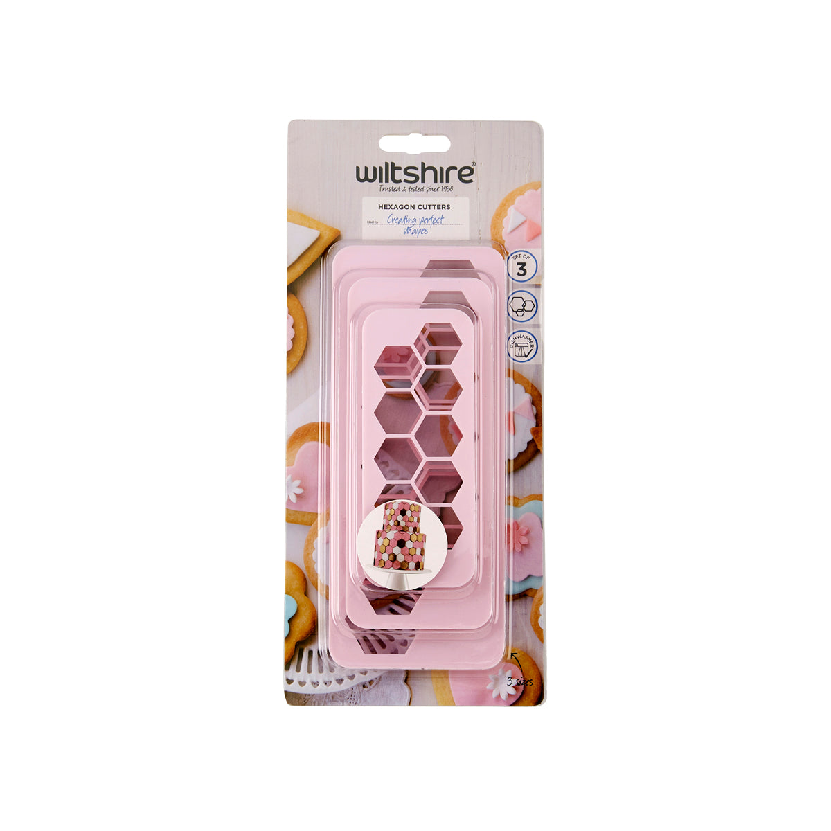 WILTSHIRE GEO CUTTERS HEXAGON 3PC SET - Hospitality Connect