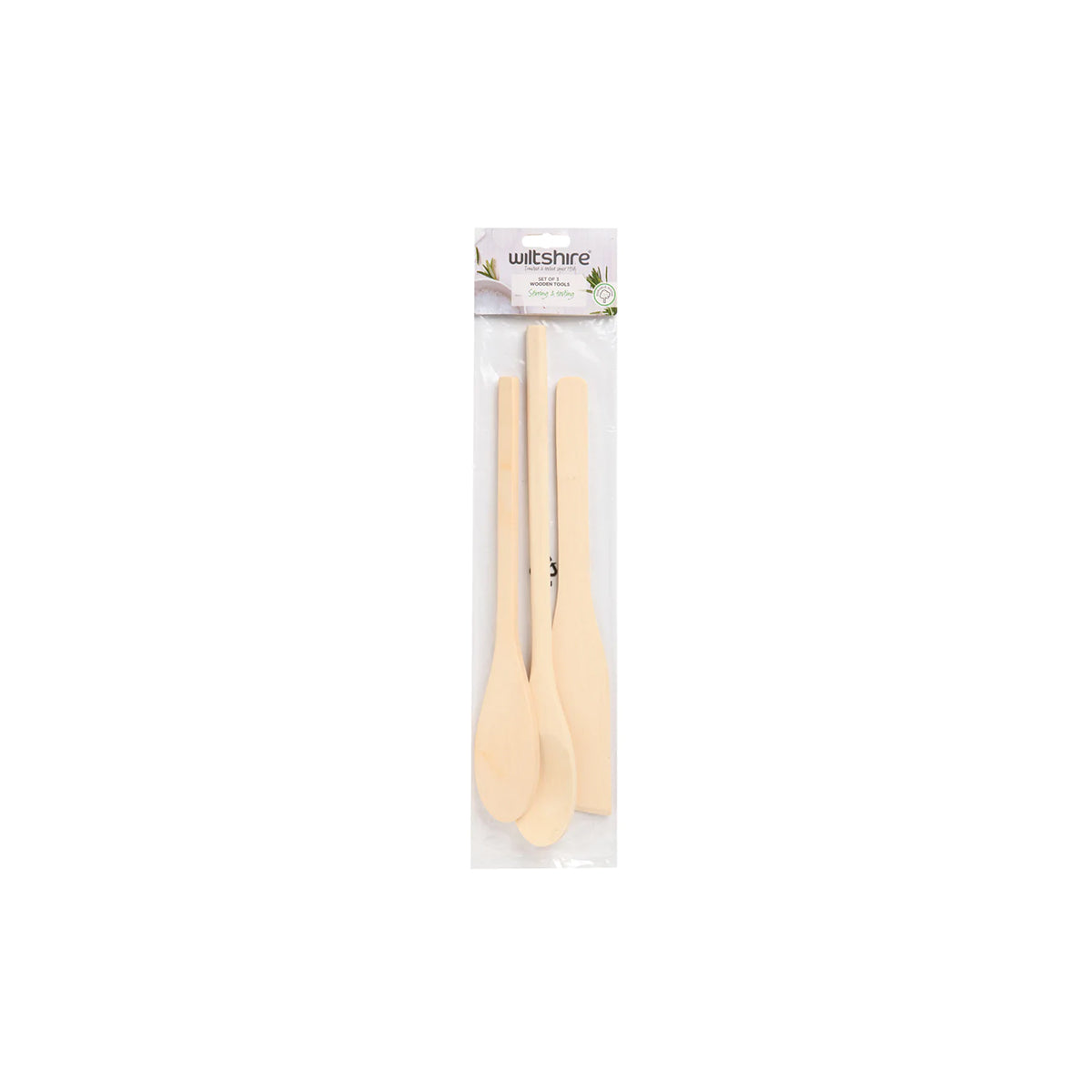 WILTSHIRE RUBBERWOOD UTENSILS 3PC SET (305mm,355mm,310mm) - Hospitality Connect
