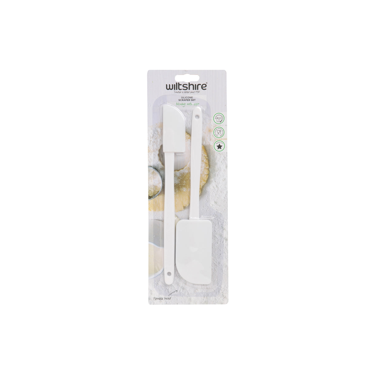 WILTSHIRE SILICONE HEAD SCRAPERS 2PC SET NON-STICK - Hospitality Connect