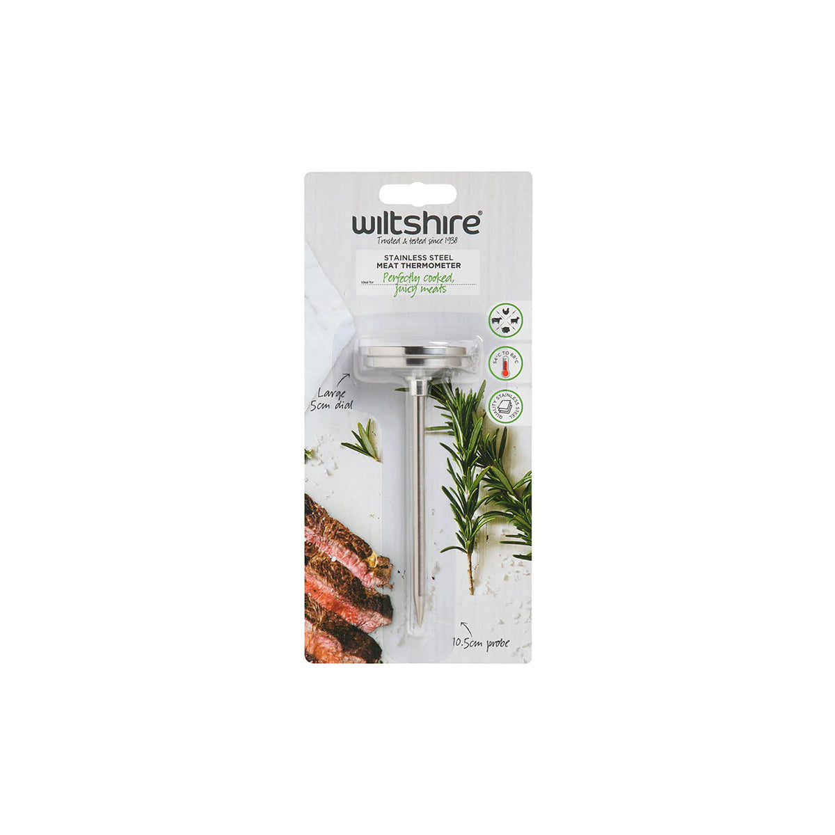 WILTSHIRE MEAT THERMOMETER-S/S 52mm 54-88 DEGREES - Hospitality Connect