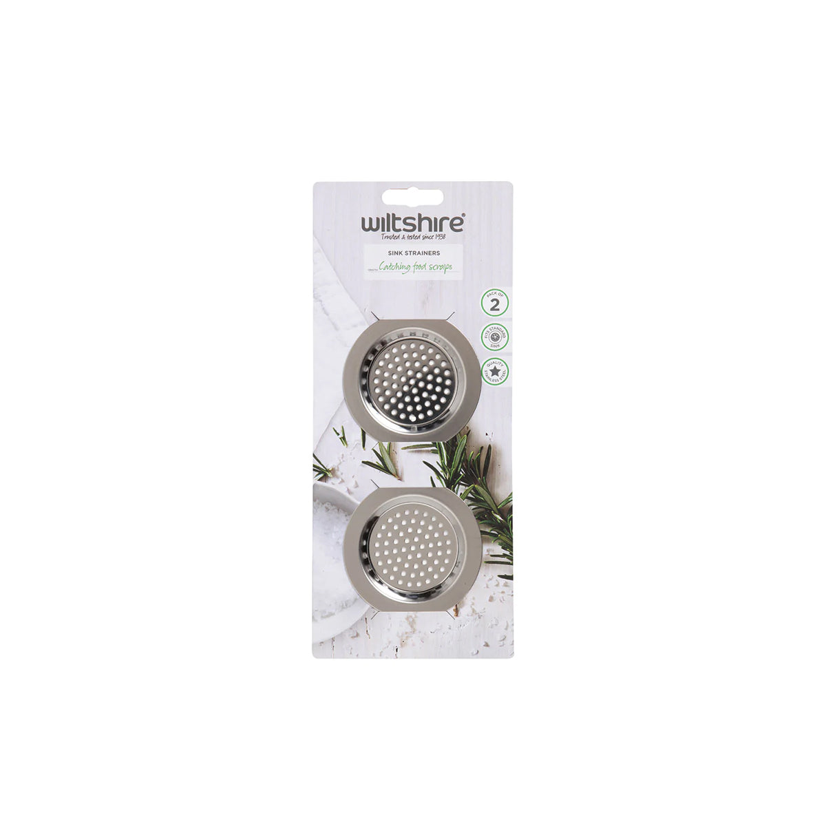 WILTSHIRE SINK STRAINER-S/S 52mm 2PK - Hospitality Connect