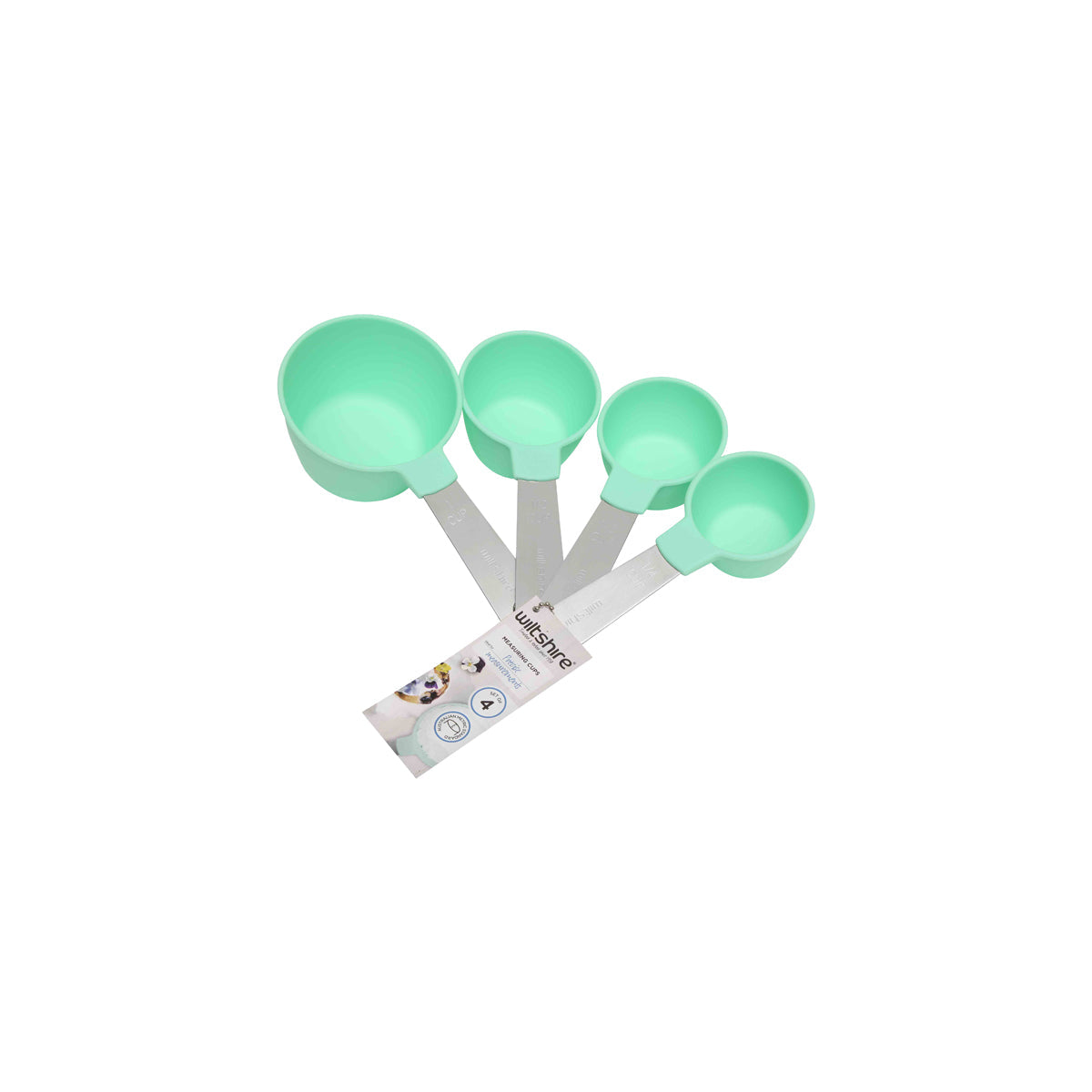 WILTSHIRE MEASURING CUPS-NYLON GREEN 4PC SET (1/4 CUP-1 CUP) - Hospitality Connect
