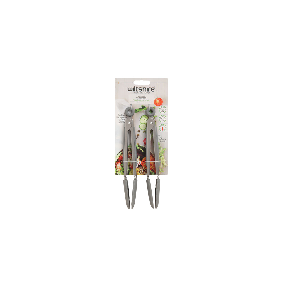 WILTSHIRE MINI SILICONE TONGS 180mm 2PC SET - Hospitality Connect