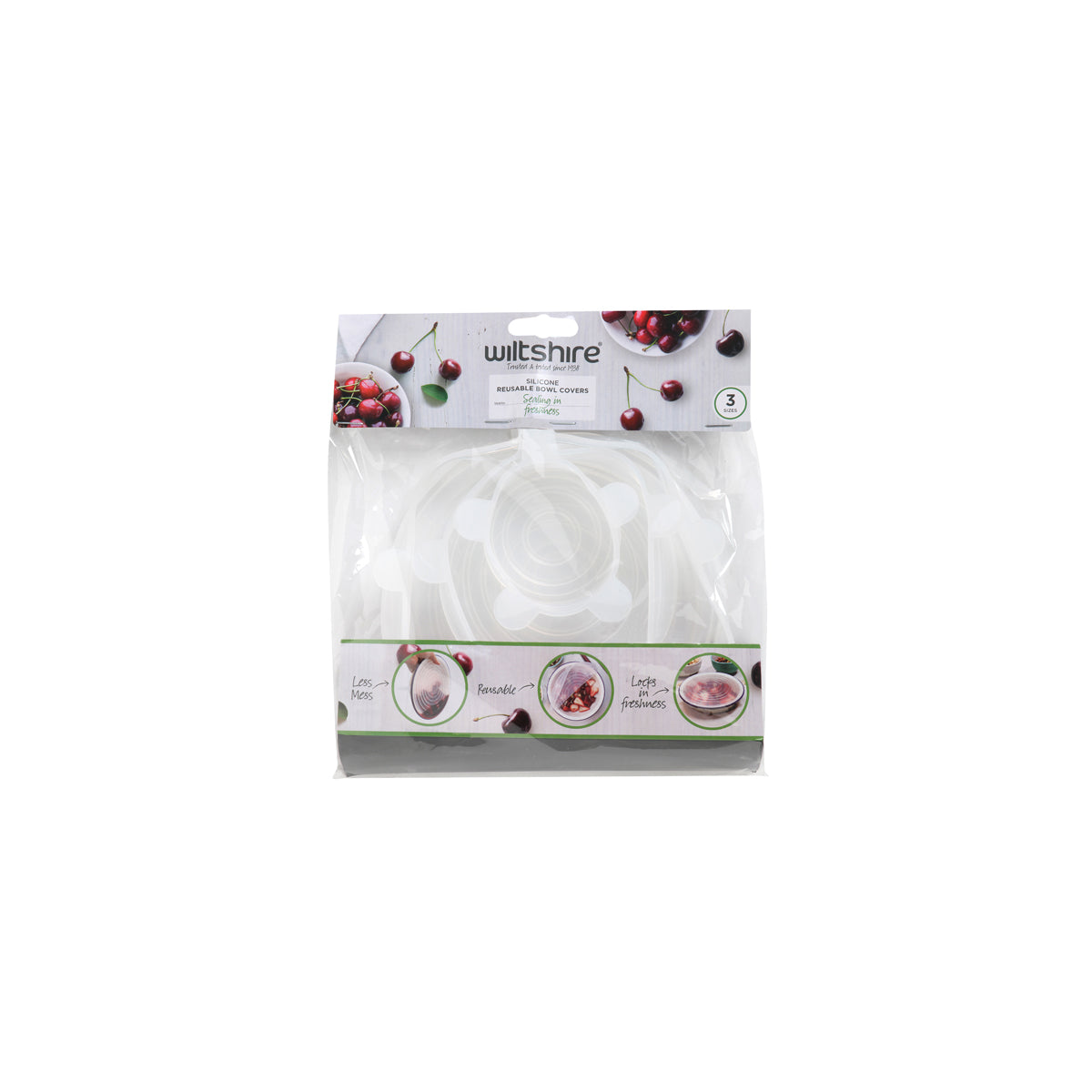 WILTSHIRE REUSEABLE SILICONE BOWL COVER 3PC SET - Hospitality Connect