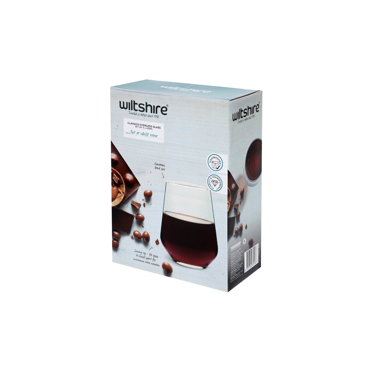 WILTSHIRE CLASSICO STEMLESS 435ml Box of 4 - Hospitality Connect