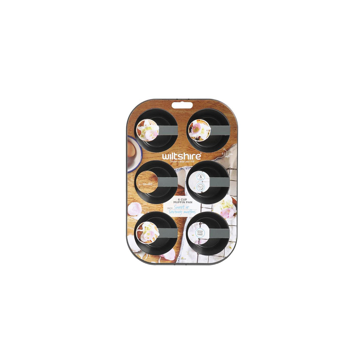 WILTSHIRE MUFFIN PAN-6 CUP EASYBAKE NON-STICK - Hospitality Connect