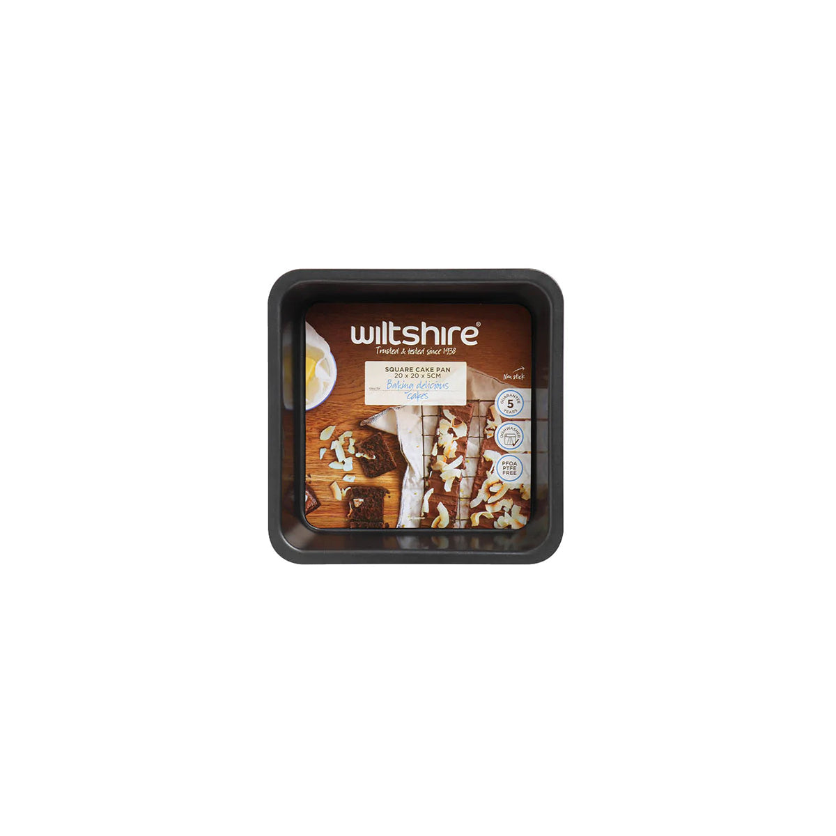 WILTSHIRE CAKE PAN-SQUARE EASYBAKE 200x2000x50mm NON-STICK - Hospitality Connect
