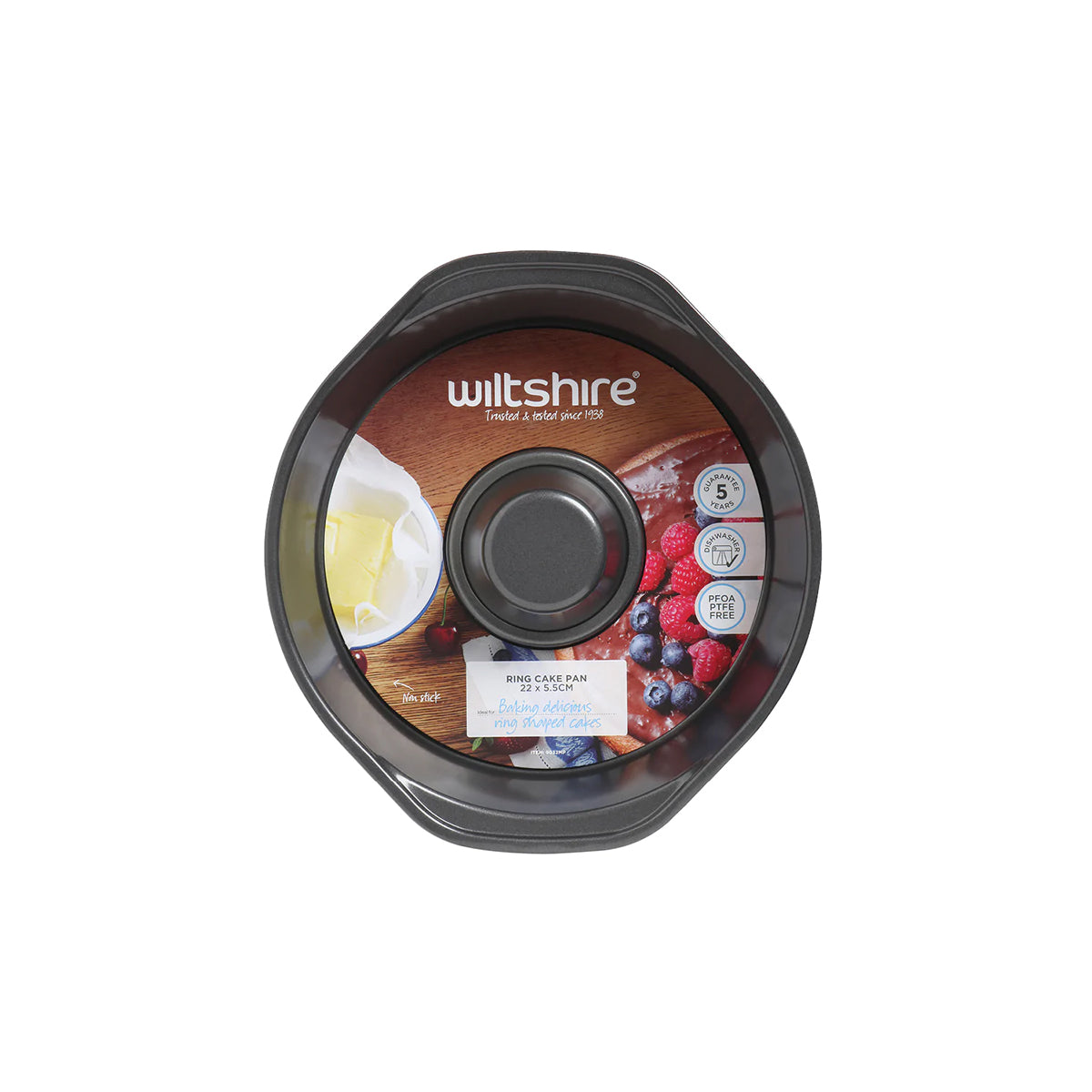 WILTSHIRE RING CAKE PAN-ROUND EASYBAKE 220x55mm NON-STICK - Hospitality Connect