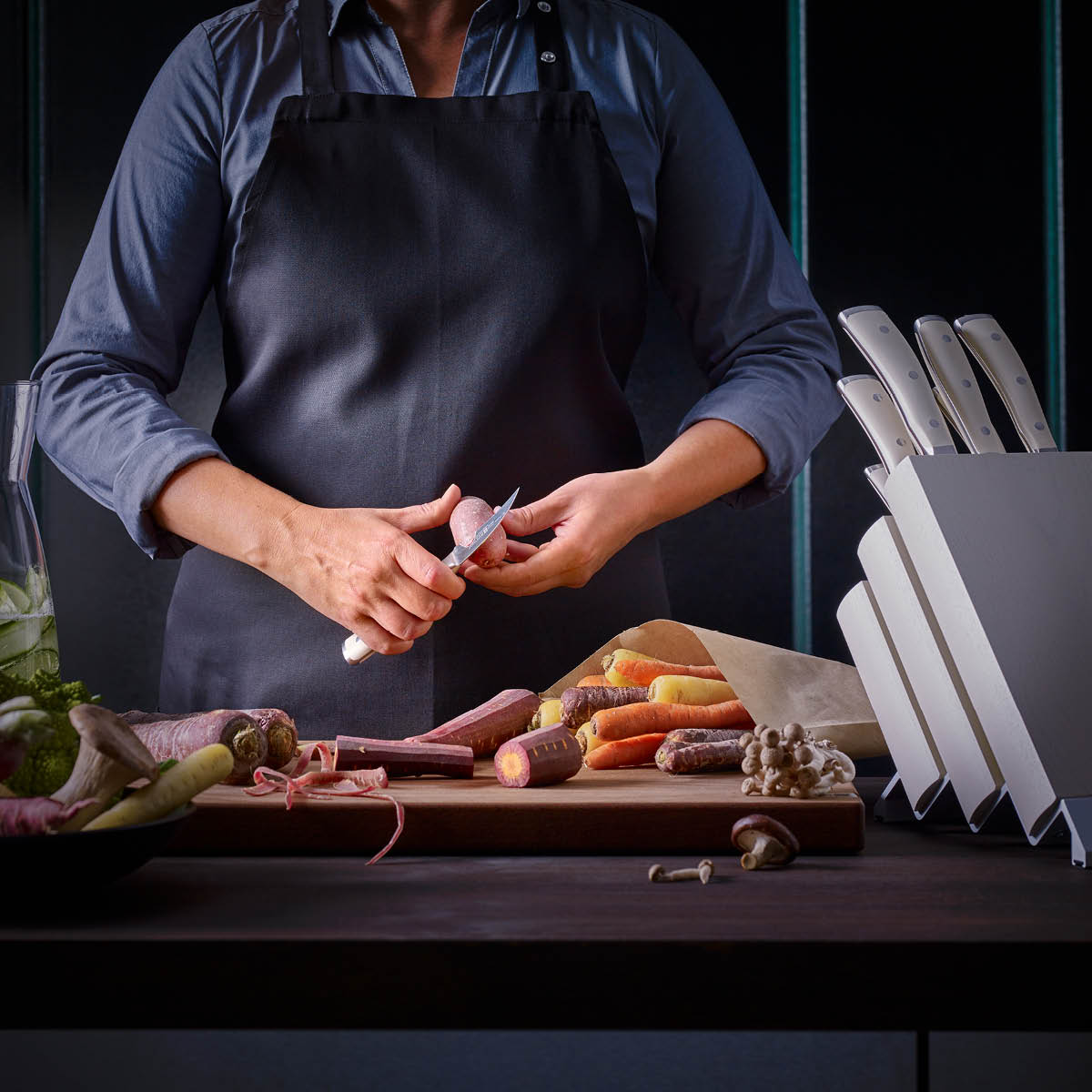 WUSTHOF CLASSIC IKON CRÔME KNIFE BLOCK SET 7pc (1090470601W) - Hospitality Connect