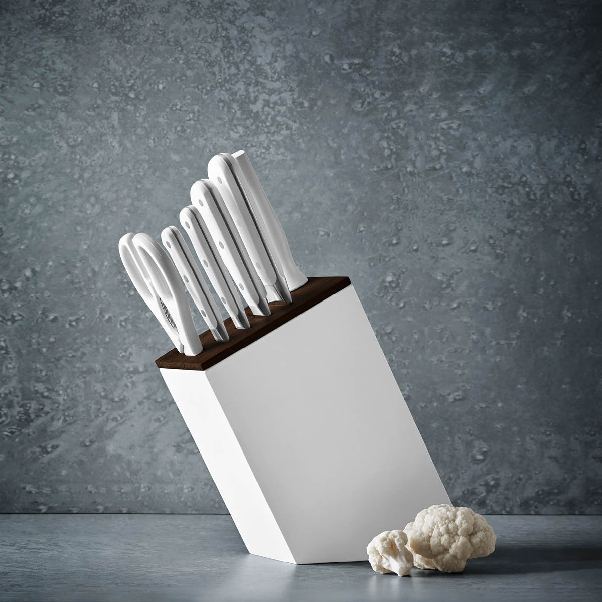 WUSTHOF CLASSIC WHITE KNIFE BLOCK SET 7PC w/SANTOKU (1090270 - Hospitality Connect