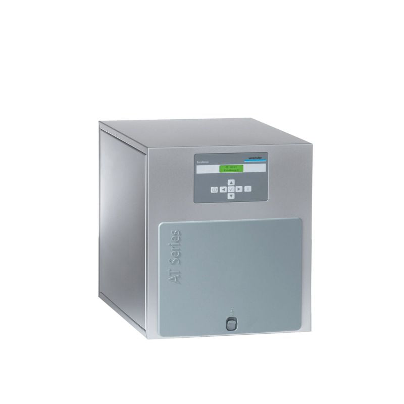 Winterhalter AT Excellence-M reverse osmosis system for PT series, compact unit with filtration components, used in commercial dishwashers.