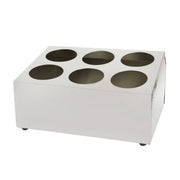 KH CUTLERY CYLINDER HOLDER S/STEEL 6 HOLE