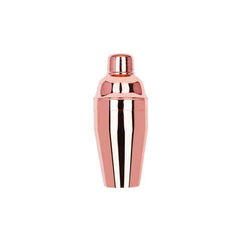 ZANZI CLASSIC CLUB COCKTAIL SHAKER 3pc ROSE GOLD 300ml - Hospitality Connect