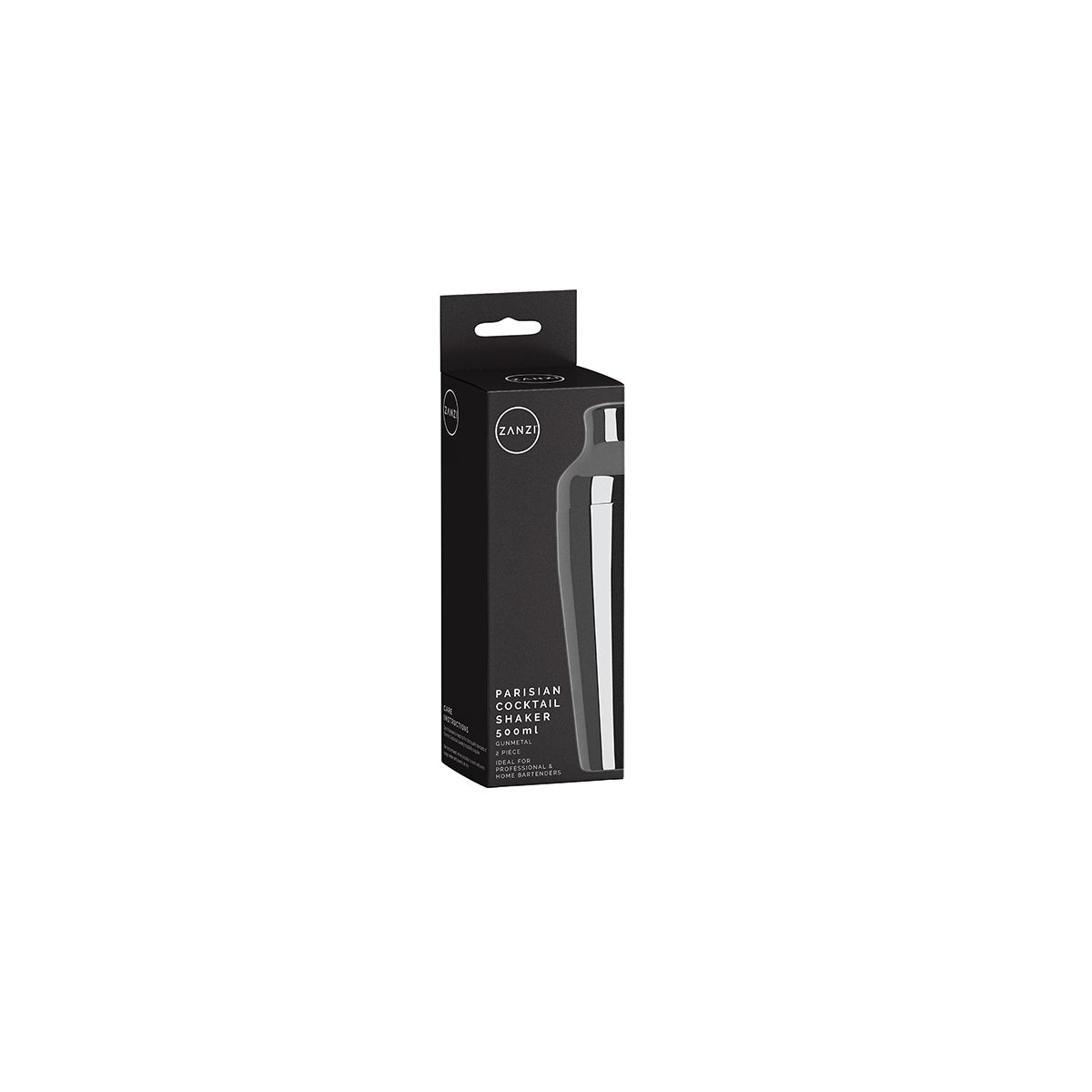 ZANZI PARISIAN COCKTAIL SHAKER 2pc GUN METAL 500ml - Hospitality Connect