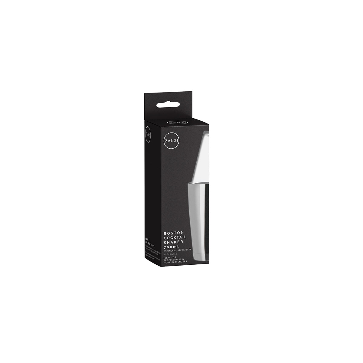 ZANZI SHAKING BOSTON COCKTAIL SHAKER BASE & GLASS S/S 700ml - Hospitality Connect