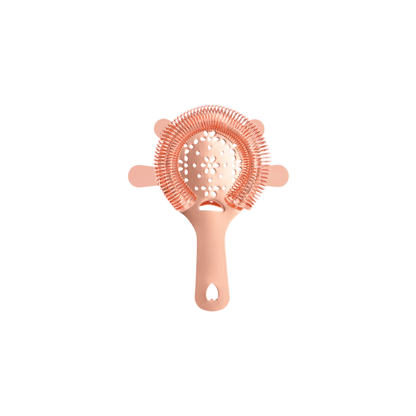 ZANZI 4 PRONG HAWTHORN STRAINER w/FLAT HDL ROSE GOLD 110mm - Hospitality Connect