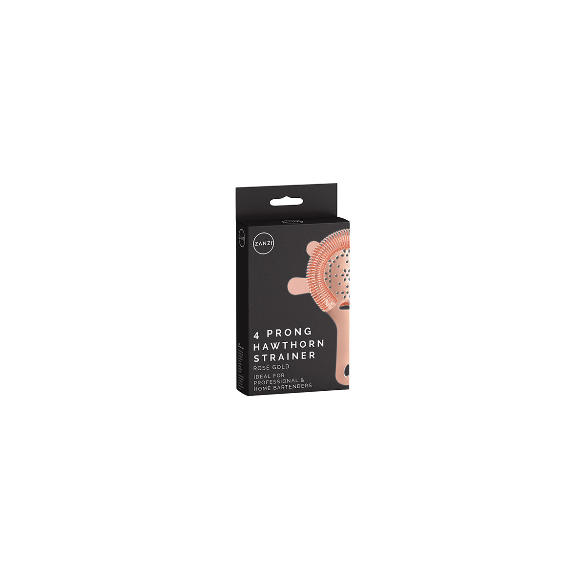 ZANZI 4 PRONG HAWTHORN STRAINER w/FLAT HDL ROSE GOLD 110mm - Hospitality Connect