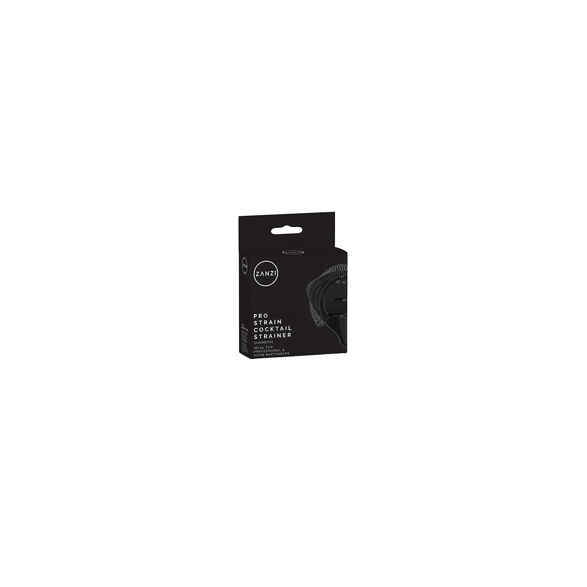 ZANZI PRO-STRAINCOCKTAIL STRAINER GUN METAL 110x106x34mm - Hospitality Connect