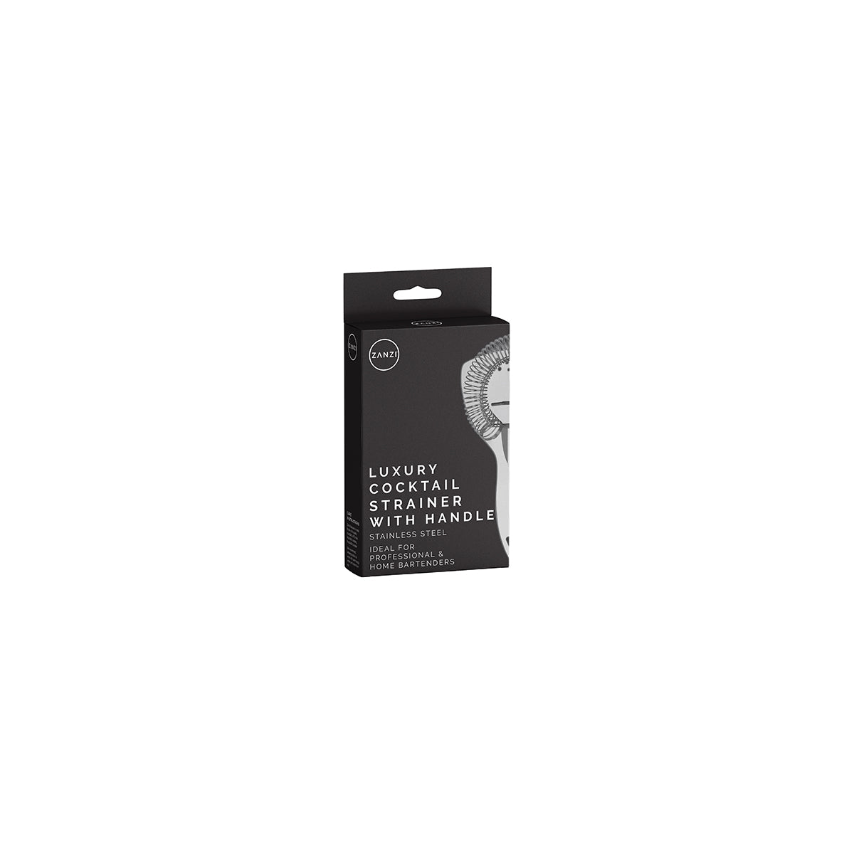 ZANZI LUXURY STRAIN COCKTAIL STRAINER w/HDL S/S 200x110mm - Hospitality Connect