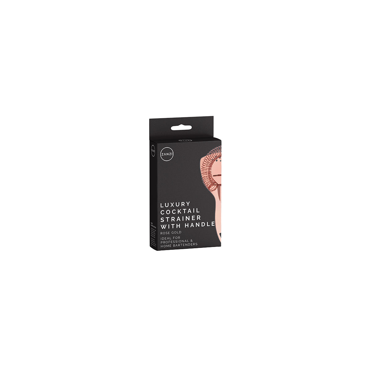 ZANZI LUXURY STRAIN COCKTAIL STRAINER w/HDL ROSE GOLD 200mm - Hospitality Connect