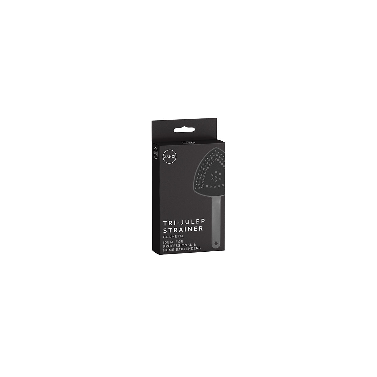 ZANZI TRI-JULEP STRAINER GUN METAL 163x97x16mm - Hospitality Connect