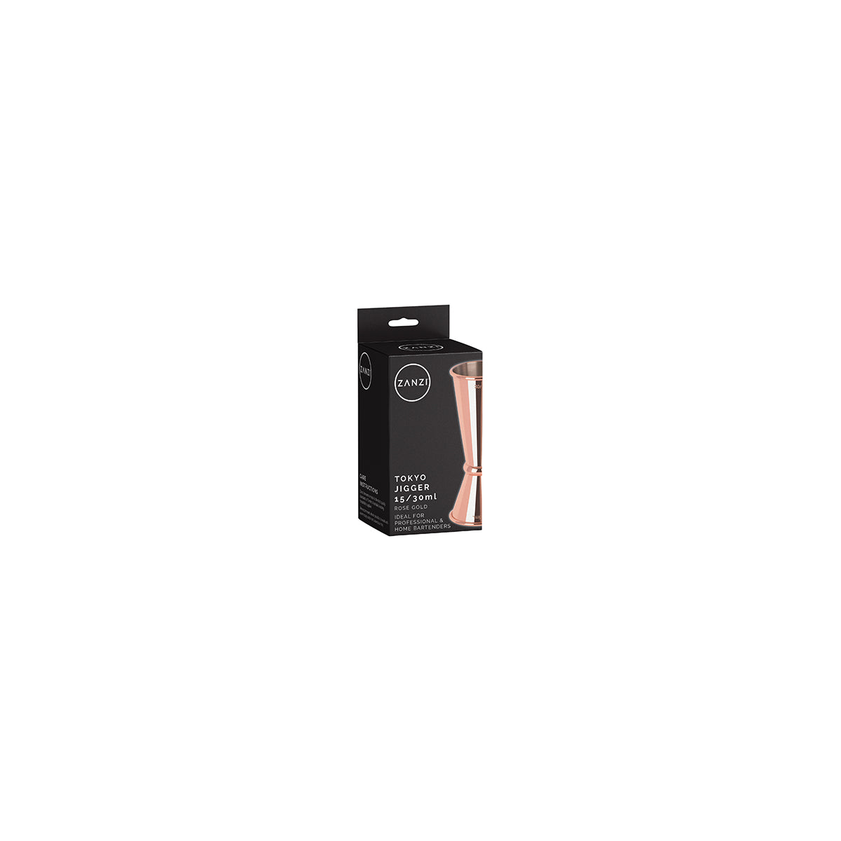 ZANZI TOKYO JIGGER w/CURLED EDGE ROSE GOLD 15/30ml - Hospitality Connect