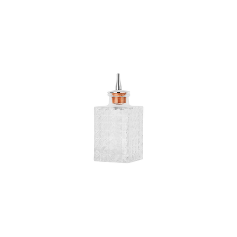 ZANZI SQUARE BITTERS BOTTLE GLASS 51x120mm 90ml - Hospitality Connect