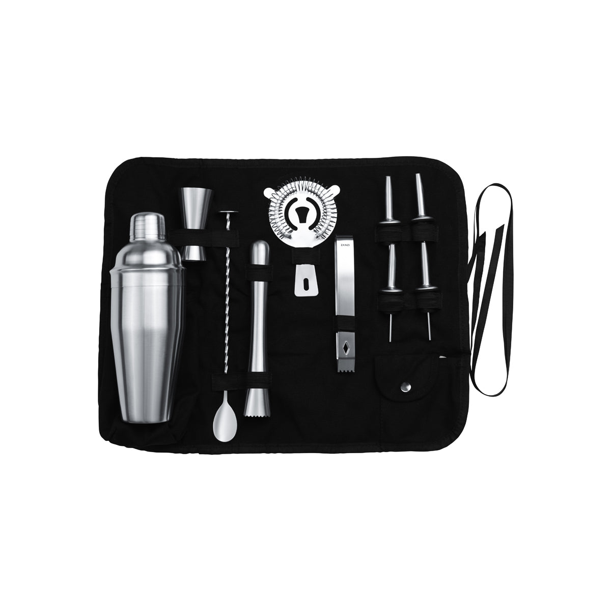 ZANZI COCKTAIL SET 11pc S/S IN BARTENDER BAG - Hospitality Connect