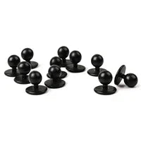Whites Chefs Whites Stud Buttons Black (Pack 12)A016 - Hospitality Connect