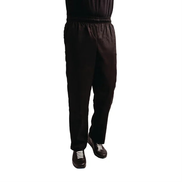 Whites Chefs Whites Easy Trouser Black - Size MA029T-M - Hospitality Connect