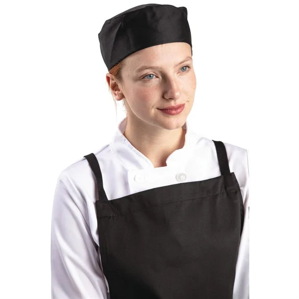 Whites Chefs Whites Skull Cap Black Polycotton - Size XLA206-XL - Hospitality Connect