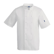 Whites Chefs Whites Vegas Chefs Jacket Short Sleeve White Polycotton - Size LA211-L