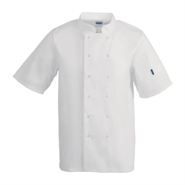 Whites Chefs Whites Vegas Chefs Jacket Short Sleeve White Polycotton - Size LA211-L