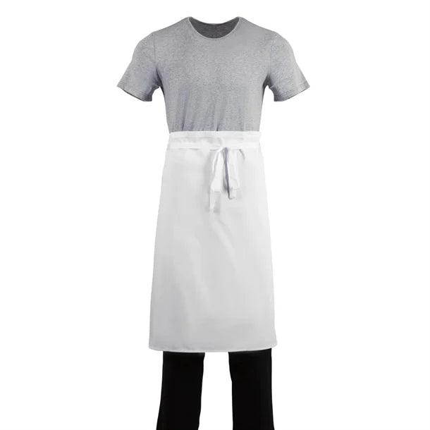 Whites Chefs Whites Regular Waist Apron White Polycotton - 36x30" LongA501 - Hospitality Connect