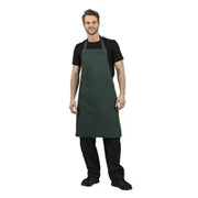 Whites Chefs Whites Bib Apron Polycotton GreenA540 - Hospitality Connect
