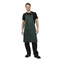 Whites Chefs Whites Bib Apron Polycotton GreenA540 - Hospitality Connect