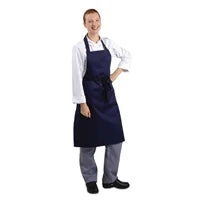 Whites Chefs Whites Bib Apron Polycotton Navy BlueA543 - Hospitality Connect