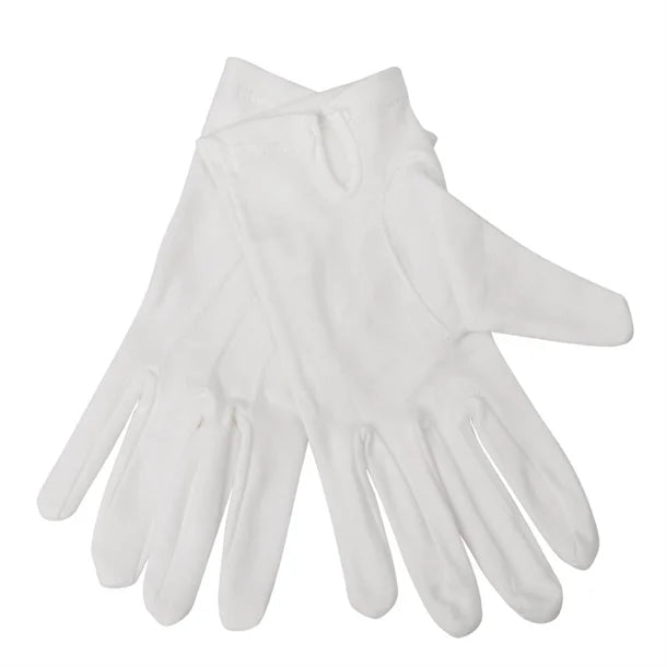 Whites Chefs Whites Waiting Gloves Mens White 100% Cotton - Size LA546-L - Hospitality Connect