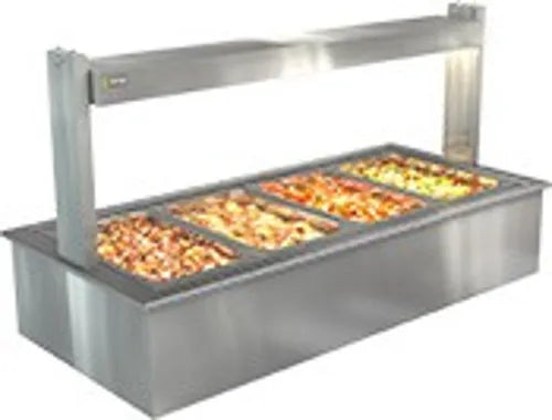Cossiga Bain Marie Gantry with Square Assisted Service with rear Doors 1825mm LSBM5-FS - Hospitality Connect