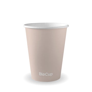 BIOPAK 390ml / 12oz (90mm) Stone Single Wall BioCup 1000 Units