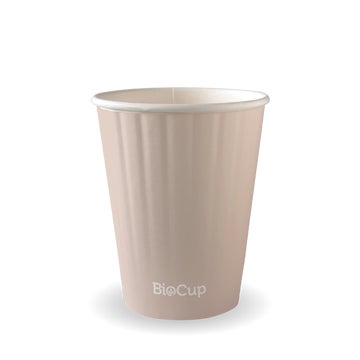BIOPAK 390ml / 12oz (90mm) Stone Double Wall Biocup 1000 Units - Hospitality Connect
