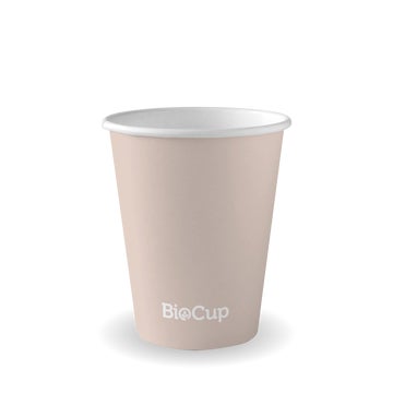 BIOPAK 280ml / 8oz (80mm) Stone Single Wall BioCup 1000 Units - Hospitality Connect