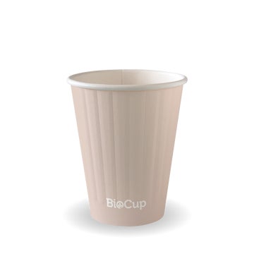 BIOPAK 255ml / 8oz (80mm) Stone Double Wall BioCup 1000 Units - Hospitality Connect